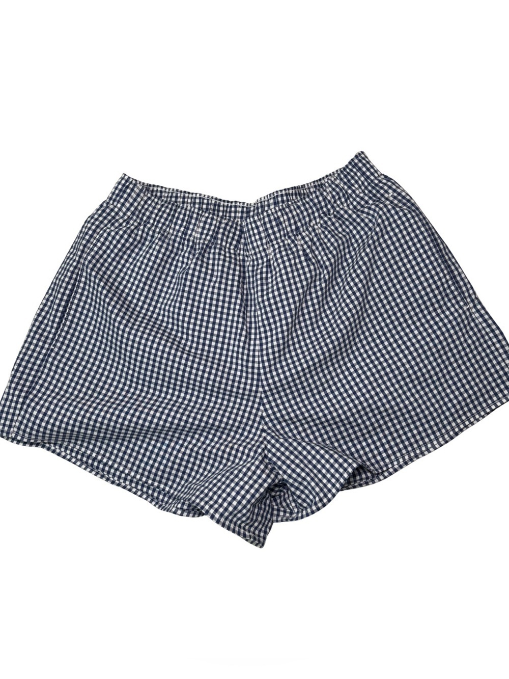Hollister Navy & White Gingham Pull-On Women's Shorts